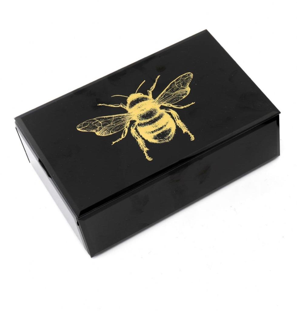 Bee Glass Jewellery Box (2 designs) - chichappensboutique