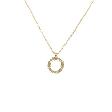 Load image into Gallery viewer, Crystal Cluster Circle Necklace (various finishes) - chichappensboutique