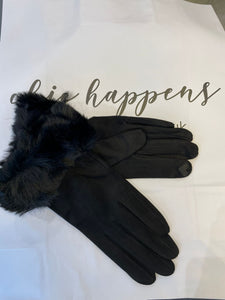 Suede Feel Touchscreen Gloves - chichappensboutique
