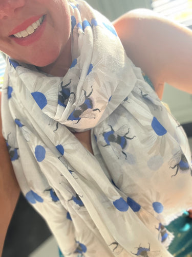 Cobalt Bee Scarf - chichappensboutique