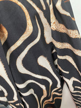 Load image into Gallery viewer, V-Neck Tie Waist Blouse (Zebra Swirl) - chichappensboutique