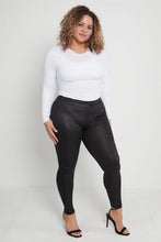 Load image into Gallery viewer, Extra Chic Black Croc Leggings - chichappensboutique